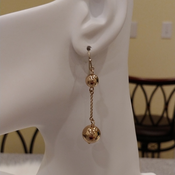 LOFT ORB LINEAR DROP EARRINGS - Picture 3 of 6